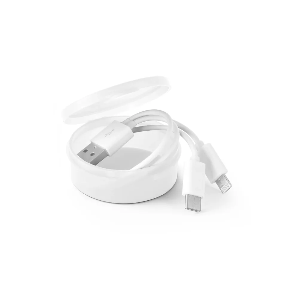 EMMY. Cabo USB com conector 3 em 1