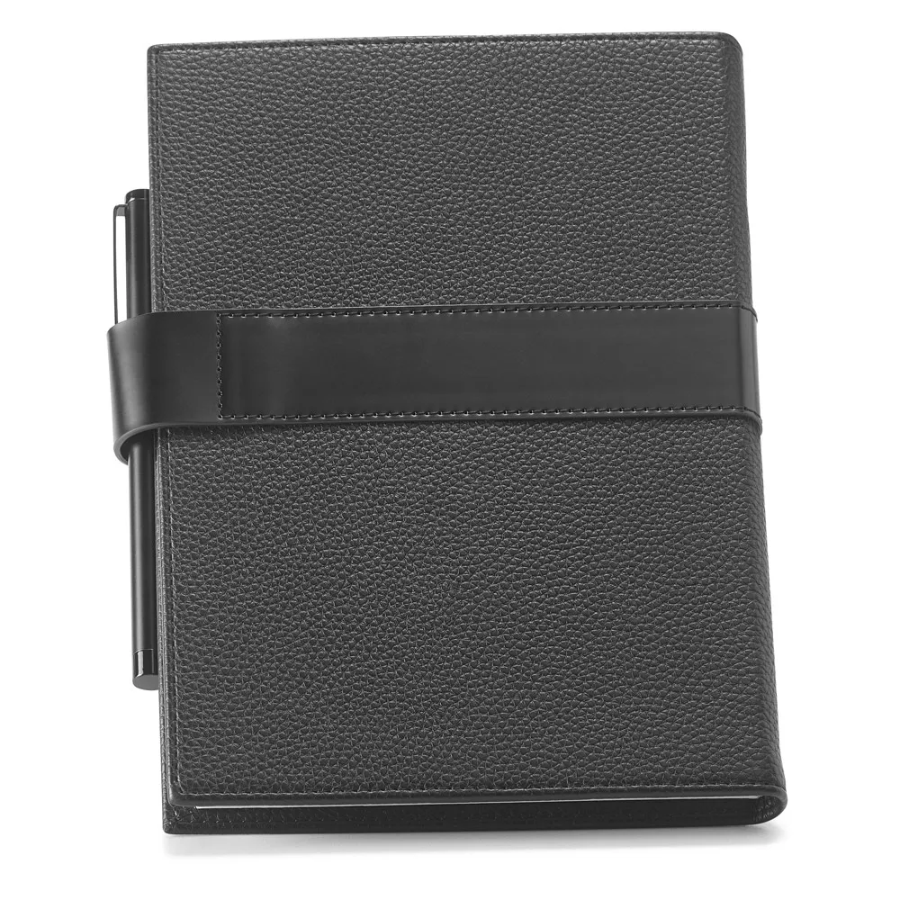 EMPIRE NOTEBOOK. Caderno EMPIRE A5 com capa em couro PRETO