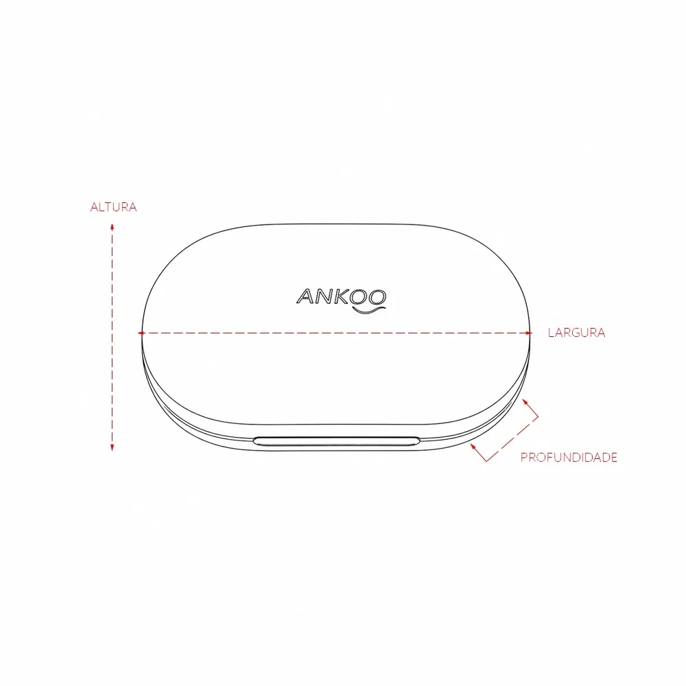 Fone de Ouvido Bluetooth com Case Carregador