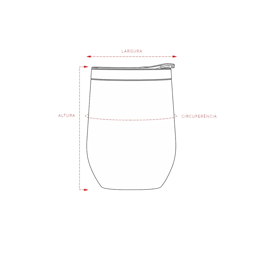 Copo Inox Parede Dupla 320ml