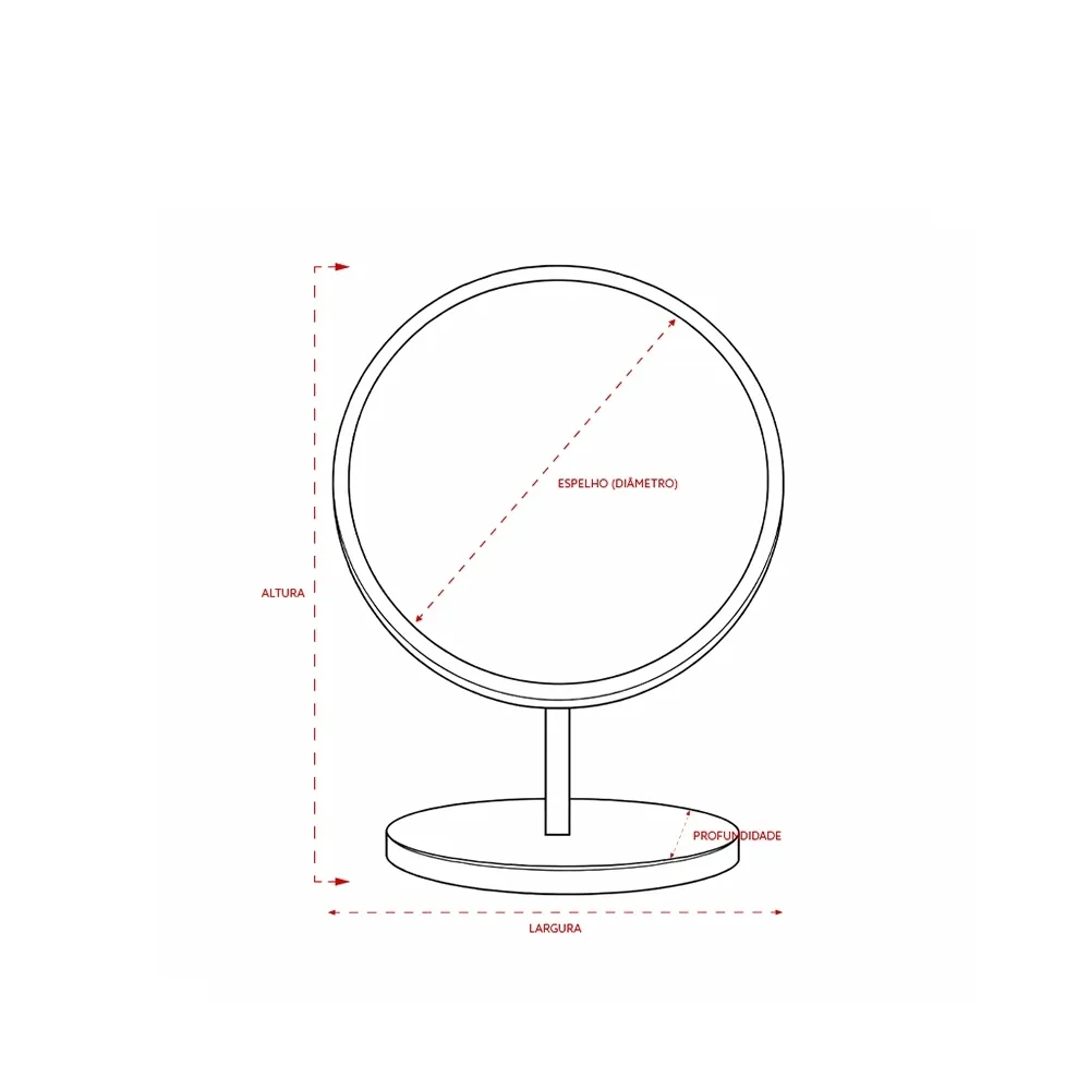 Espelho de Mesa MDF