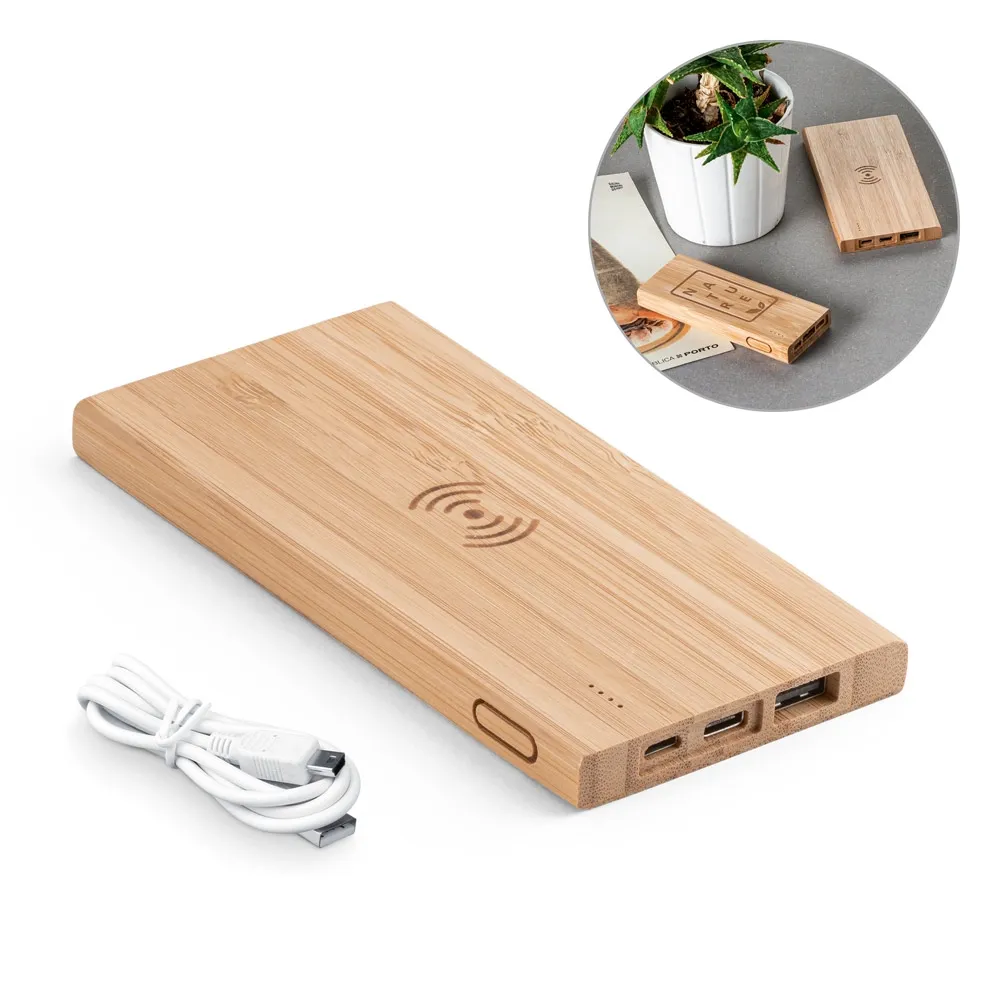 FITCH ECO. Bateria portátil em bambu 5000 mAh-57909