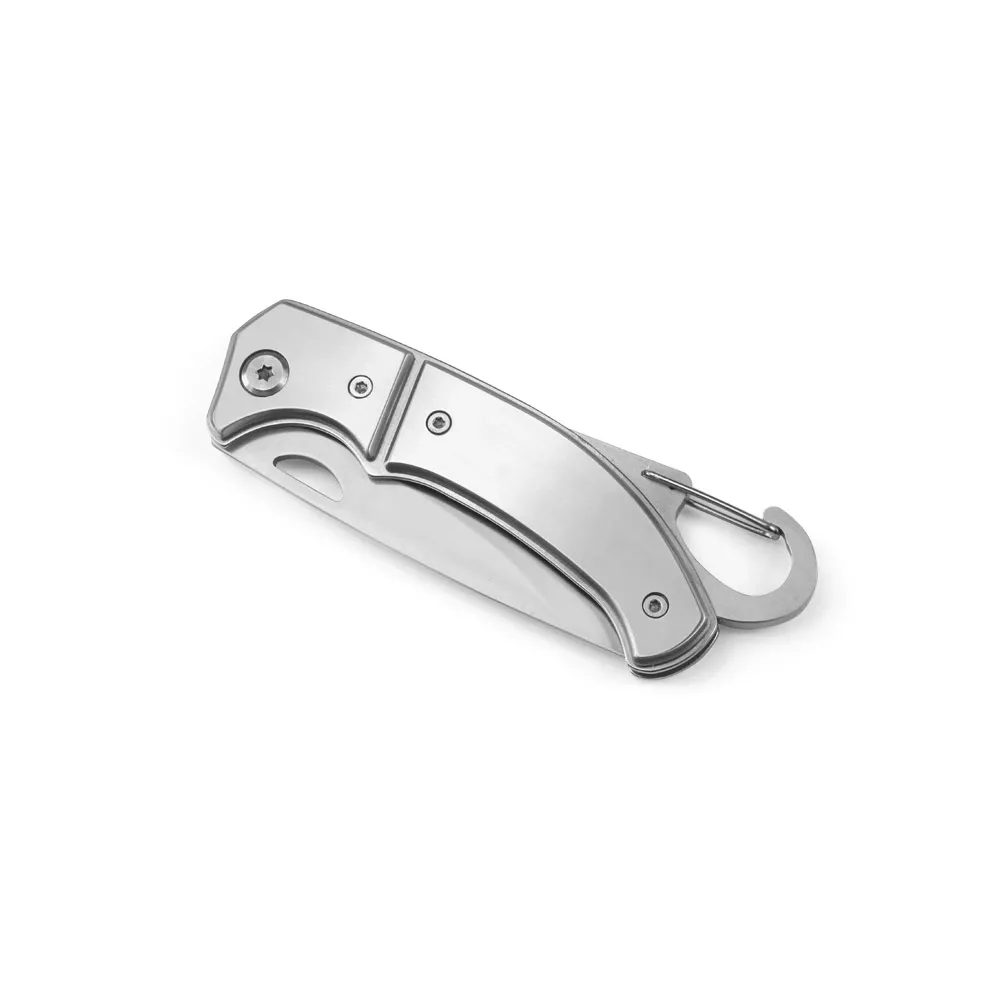 FRED II. Canivete em aço inox e metal com fecho de segurança