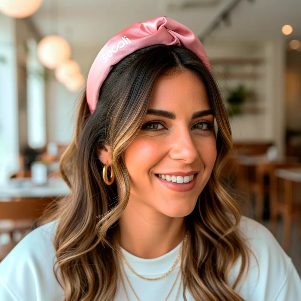 Faixa de Cabelo Elástica com nó Frontal