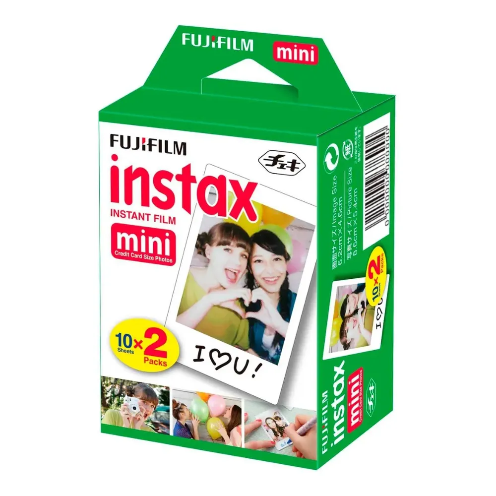 Filme Fujifilm Instax Mini Branco 20 Fotos, 54 X 86 mm, ISO 800-FUJIF2