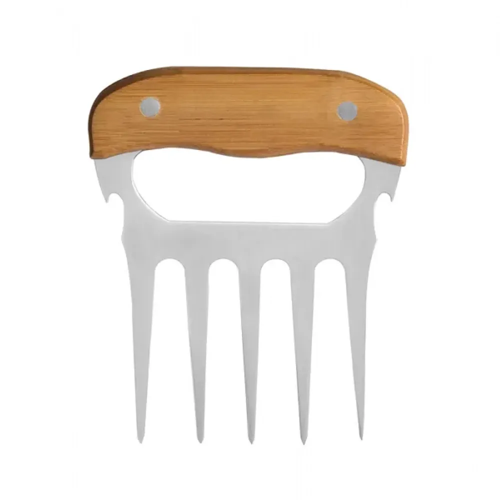 GARFO COM 5 DENTES EM BAMBU – INOX – 11,5X14,5CM