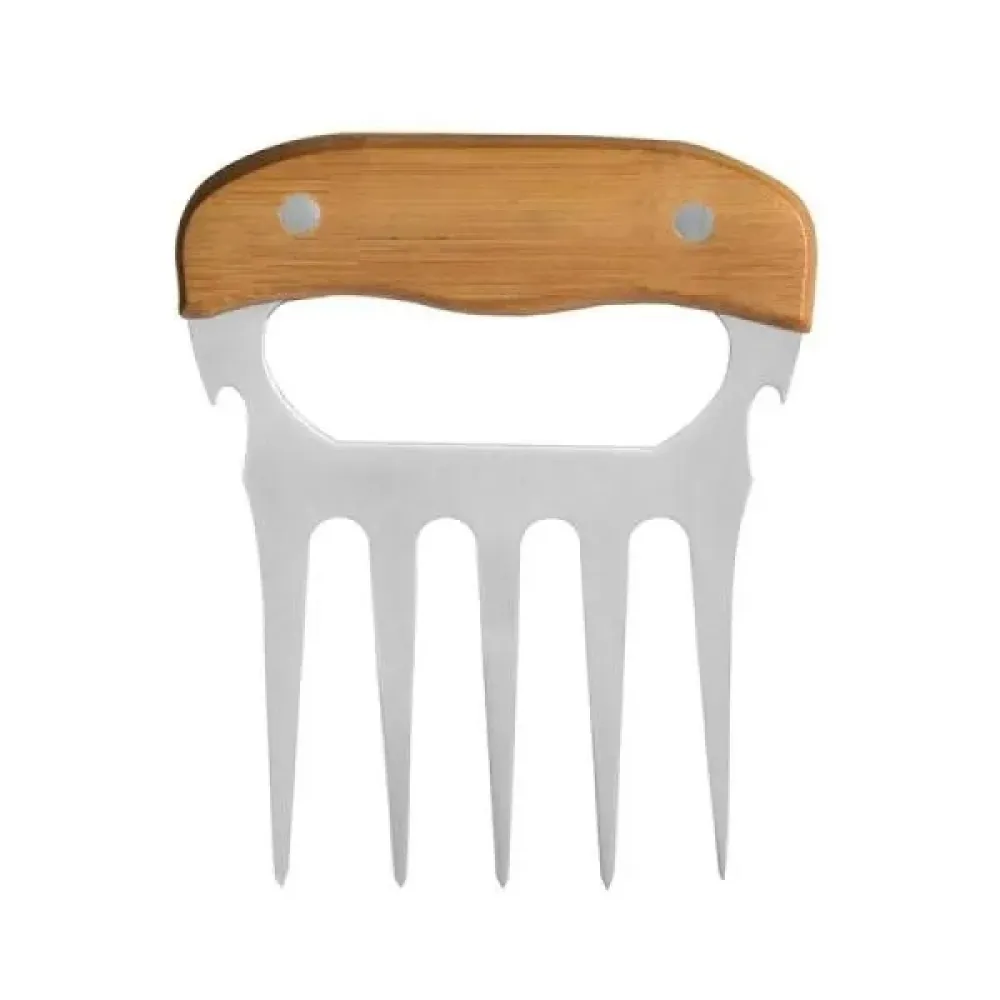 GARFO COM 5 DENTES EM BAMBU - INOX - 11,5X14,5CM-UD-00263-900