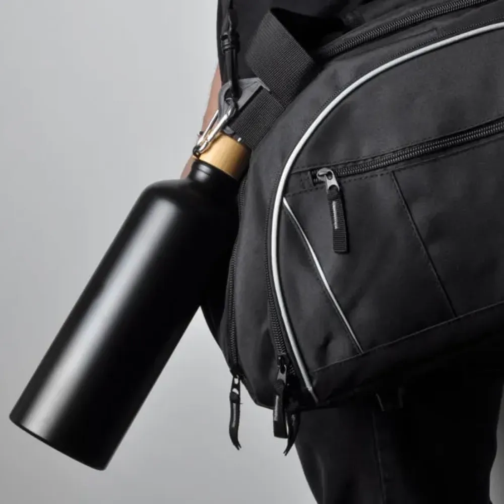 GARRAFA EM ALUMÍNIO PRETA - 1 LITRO