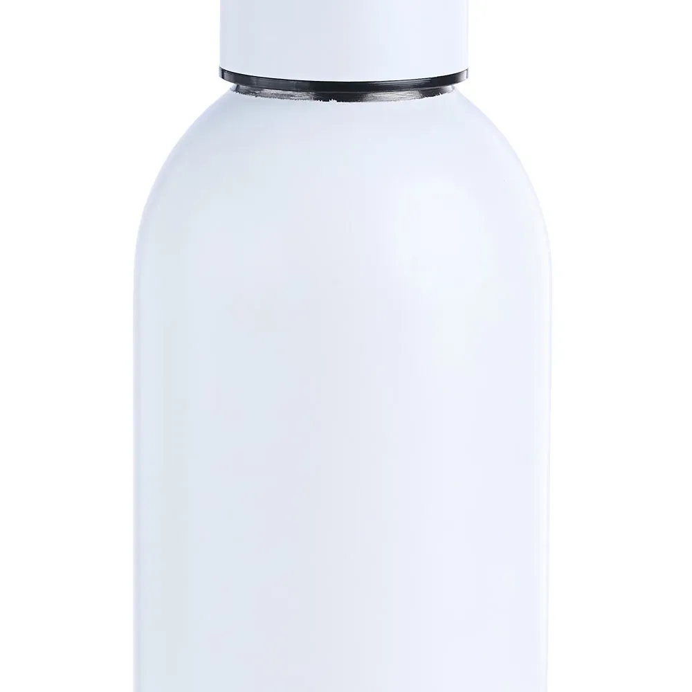 GARRAFA EM INOX PAREDE DUPLA - BRANCA - 500 ML