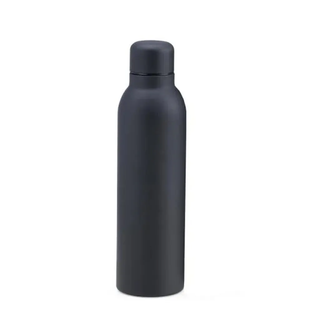 GARRAFA EM INOX PAREDE DUPLA NA COR PRETO - 470 ML-IS-01521