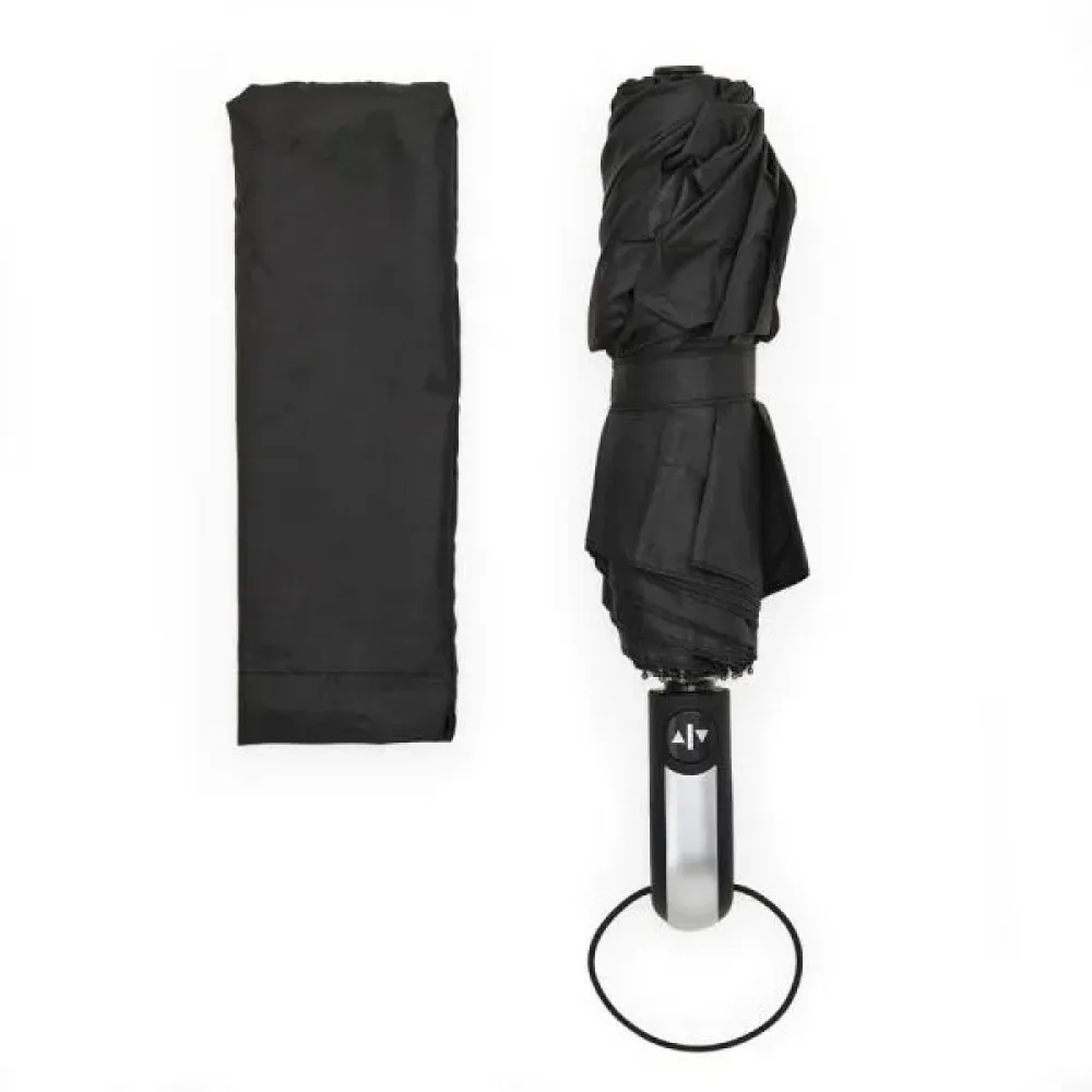 GUARDA-CHUVA AUTOMÁTICO NYLON - PRETO - 98CM