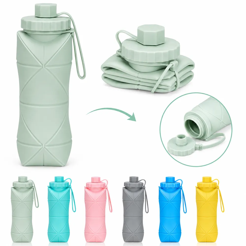 Garrafa Dobrável Silicone 600ml-19170