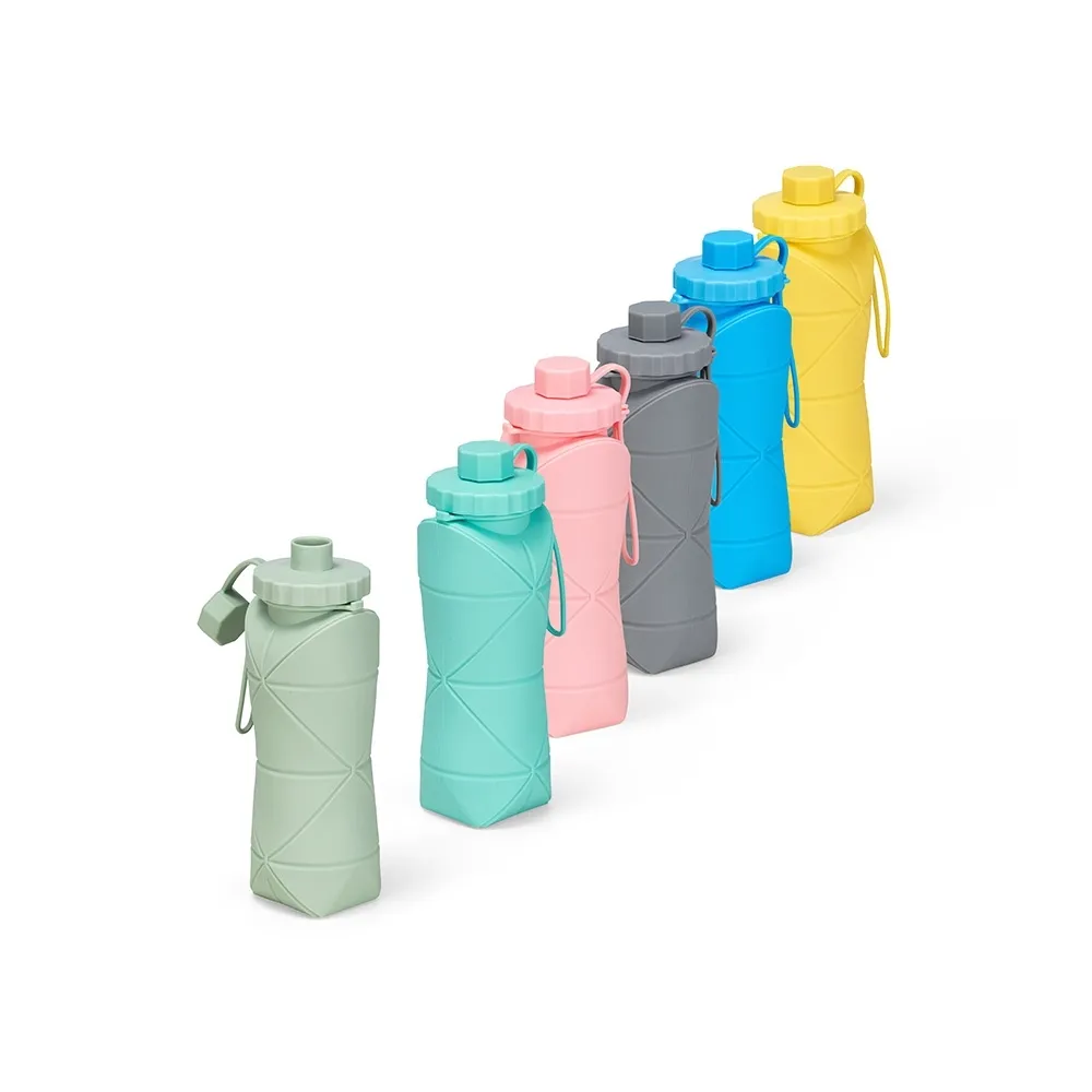 Garrafa Dobrável Silicone 600ml