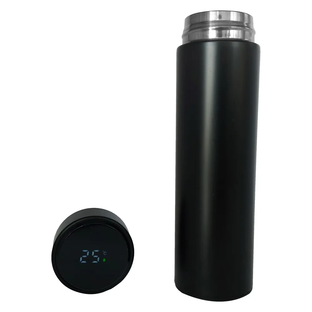 Garrafa Squeeze Térmica Em Inox Com Termômetro 420ML