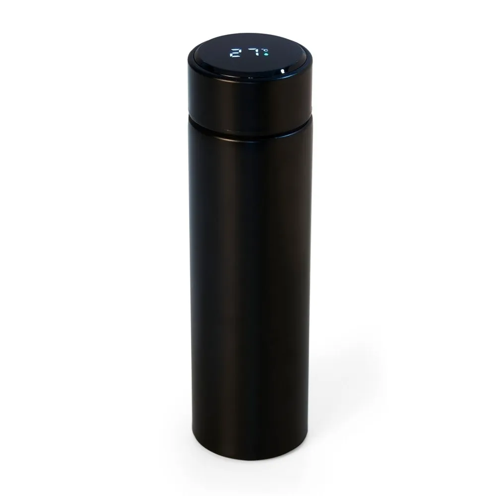 Garrafa Térmica 400ml com Display LED – Preto