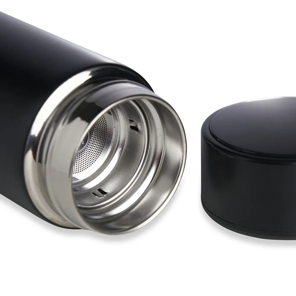 Garrafa Térmica com Termômetro - 450ml PRETO