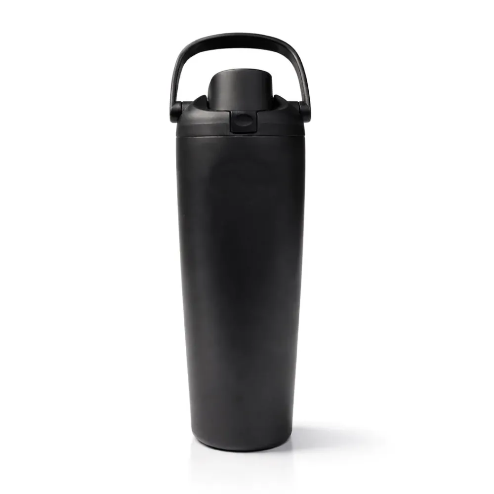 Garrafa termica Inox 900ml com alca, trava, anti-vazamento e 2 formas de beber