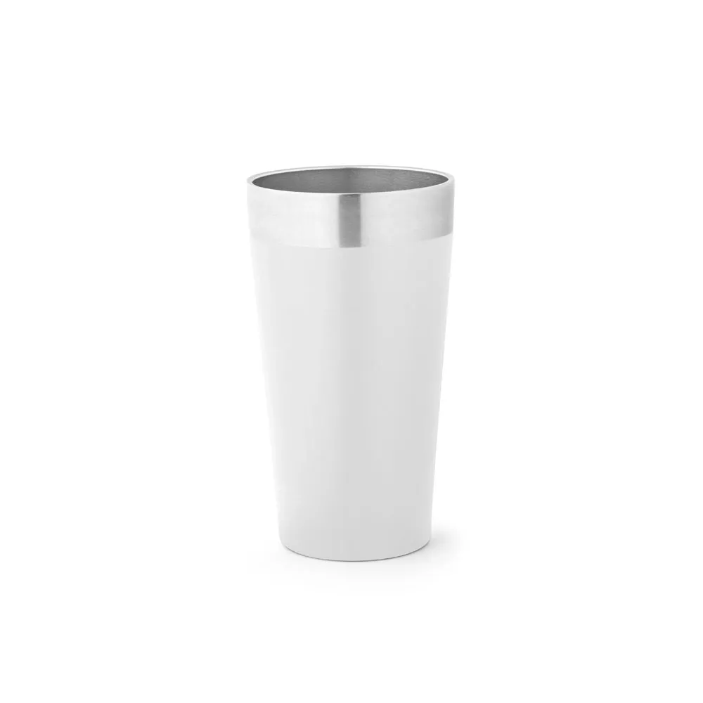 HALPERT. Copo de viagem em aço inox térmico, com parede dupla isolada a vácuo (540 mL)