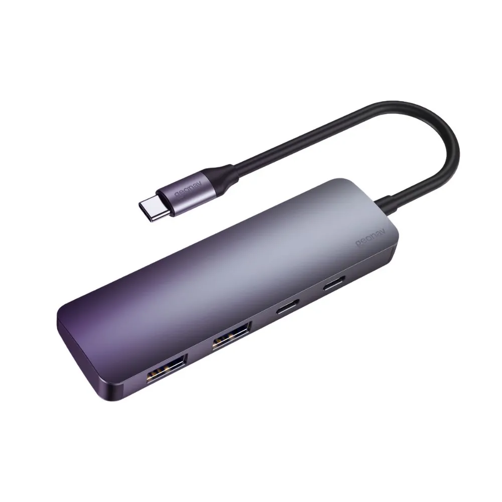 Hub 4x1 usb -C duas portas USBC E DUAS USBA GEONAV-HUB01