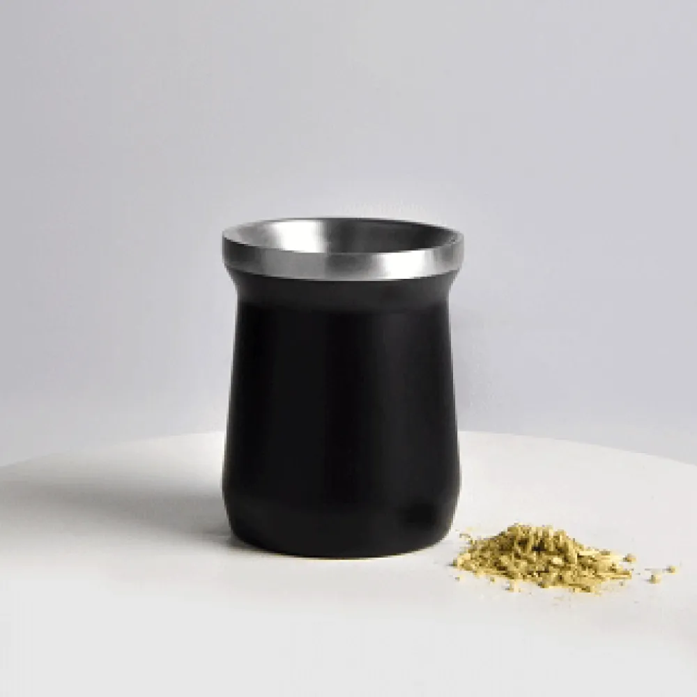 CUIA TÉRMICA EM AÇO INOX - PRETO - 250 ML