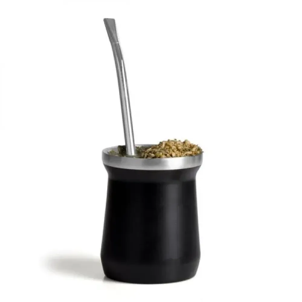 CUIA TÉRMICA EM AÇO INOX COM BOMBA - PRETO - 300ML