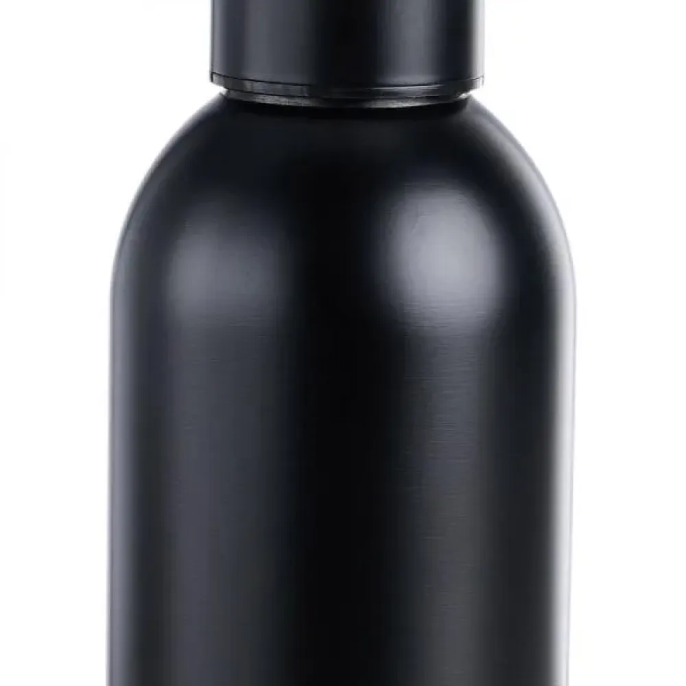 GARRAFA EM INOX PAREDE DUPLA - PRETA - 500 ML