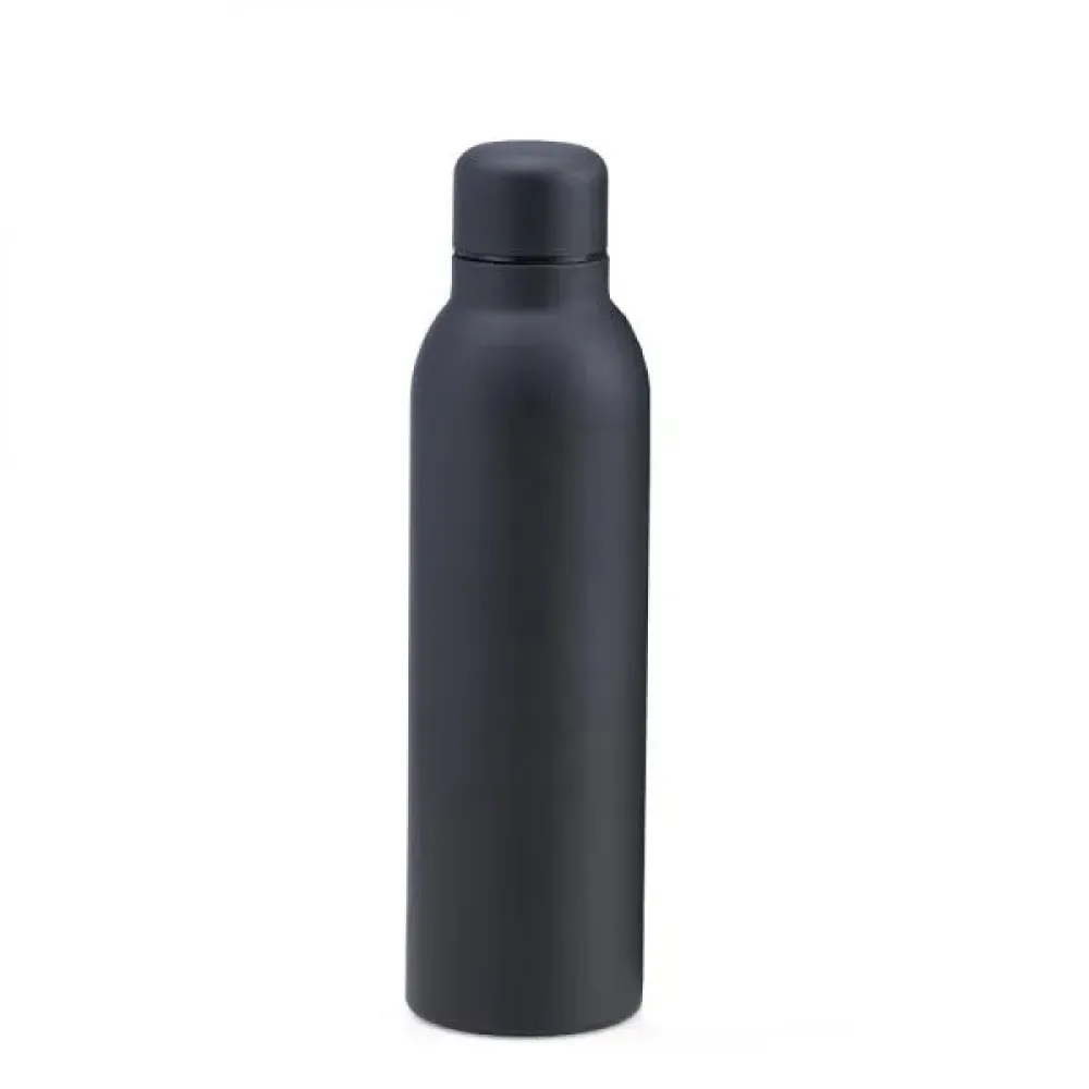 GARRAFA EM INOX PAREDE DUPLA - PRETO - 470 ML