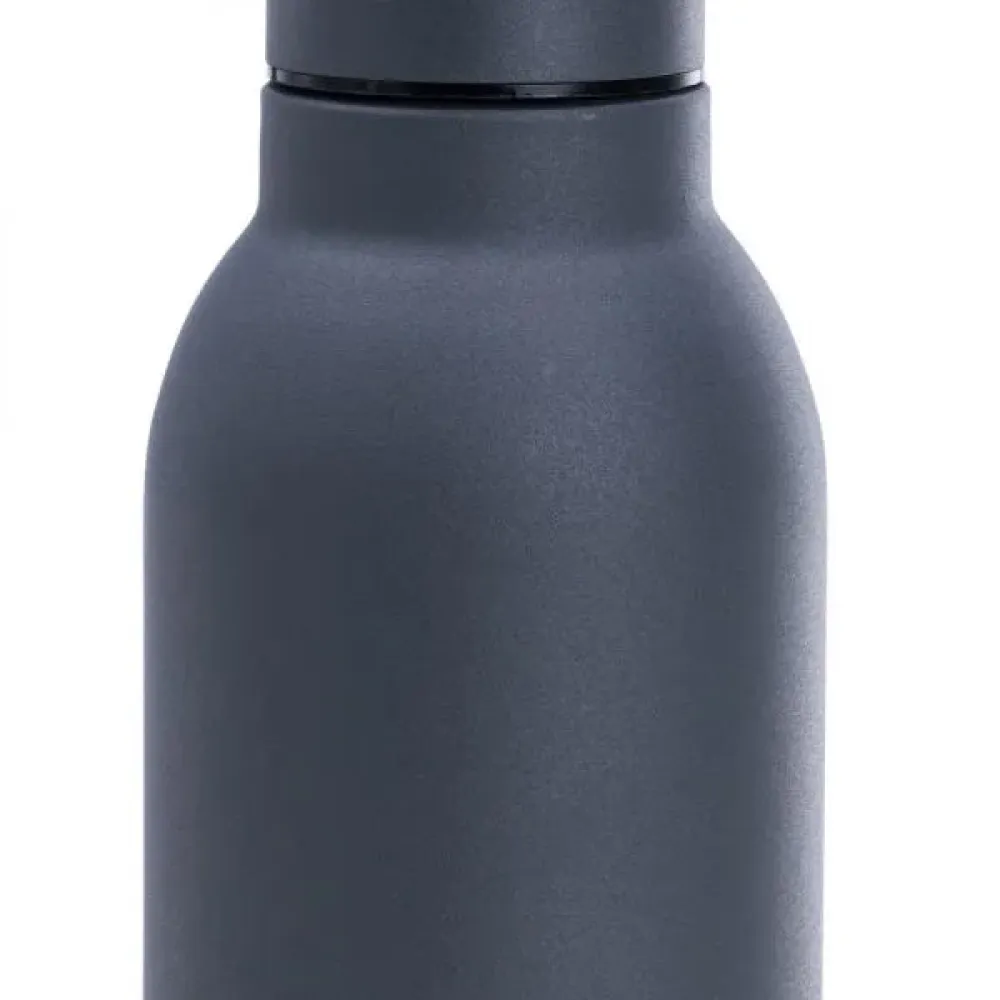 GARRAFA EM INOX PAREDE DUPLA - CINZA - 470 ML