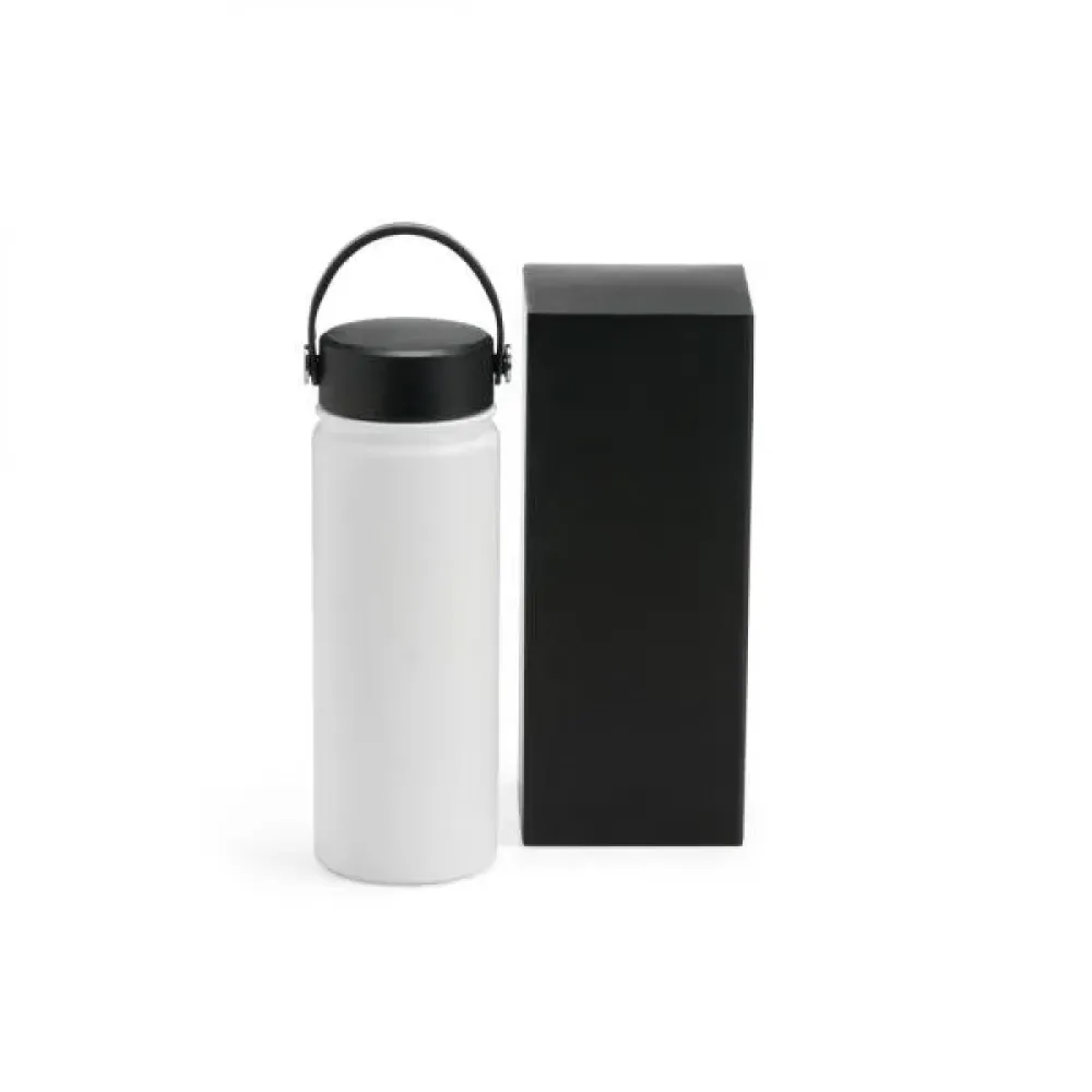 GARRAFA DUPLA CAMADA NA COR BRANCA - 550 ML-IS-01550