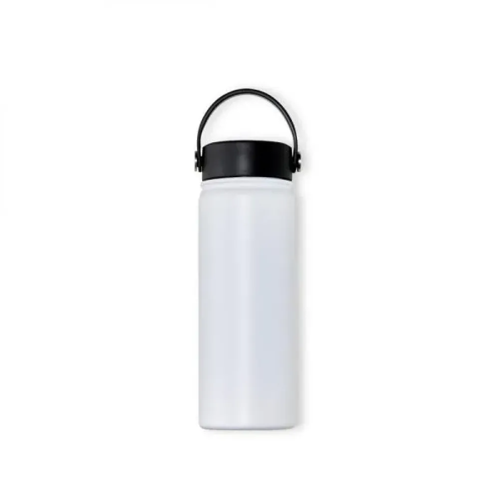 GARRAFA DUPLA CAMADA NA COR BRANCA - 550 ML