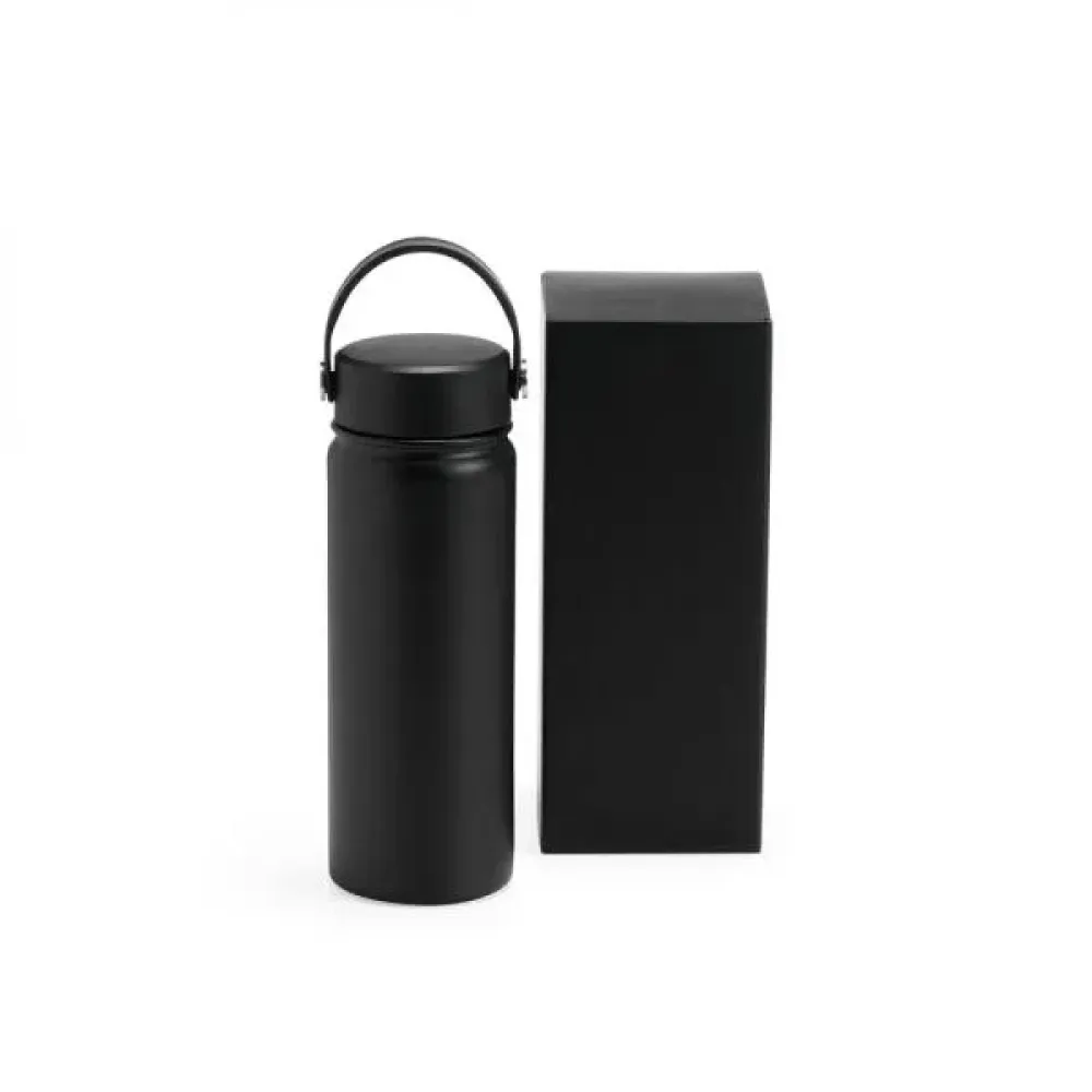 GARRAFA DUPLA CAMADA NA COR PRETA - 550 ML-IS-01551