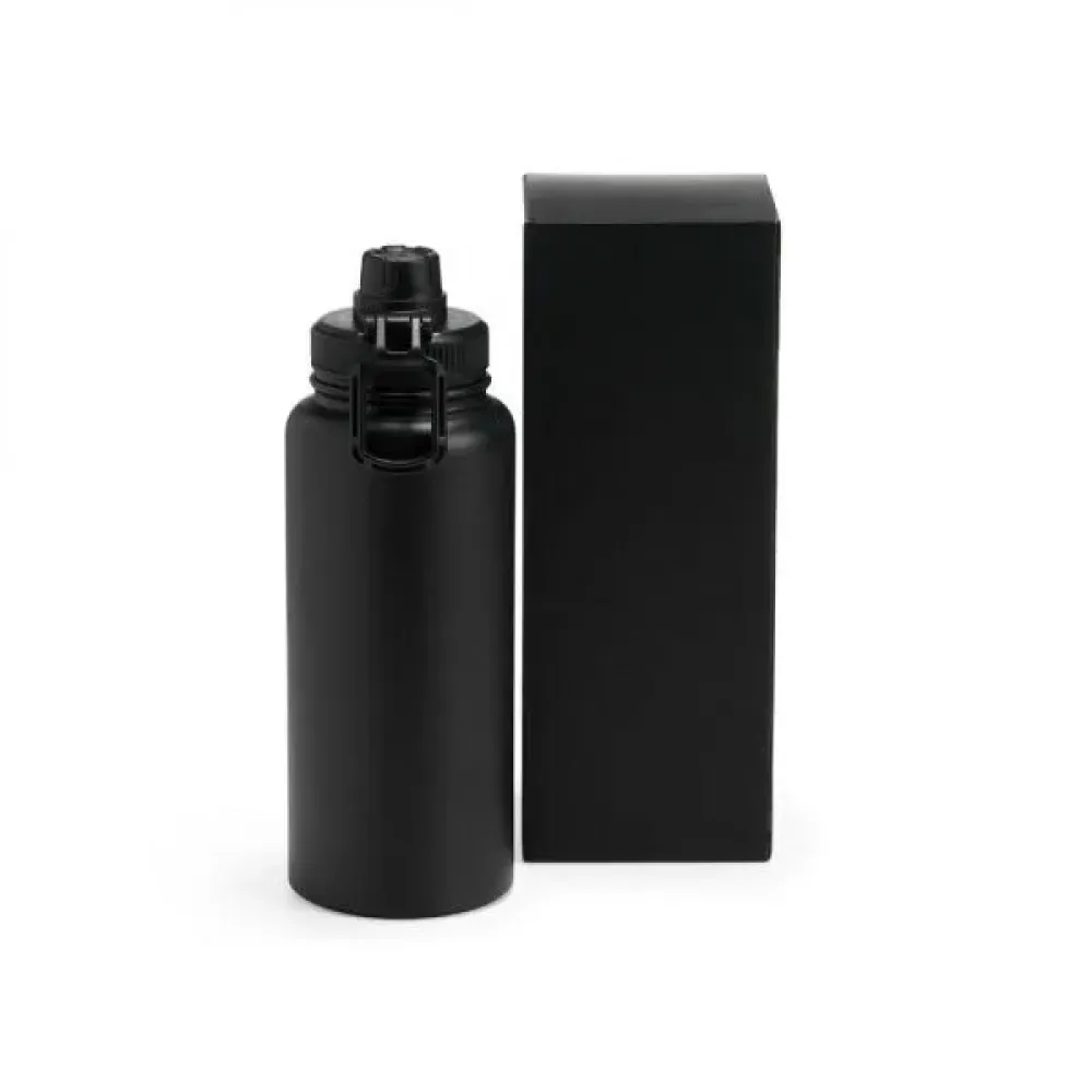 GARRAFA PAREDE DUPLA NA COR PRETA - 950 ML-IS-01951