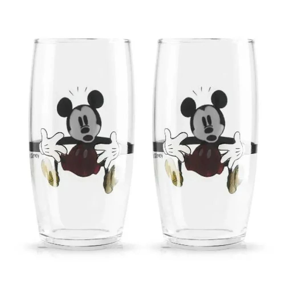 JOGO DE COPOS VIDRO 300 ML - MICKEY - 2 PÇS