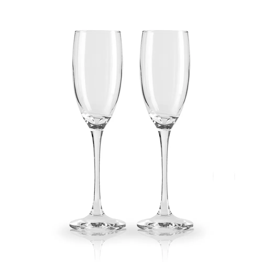 JOGO DE TAÇAS DE VIDRO P/ CHAMPAGNE 190 ML - 2 PÇS