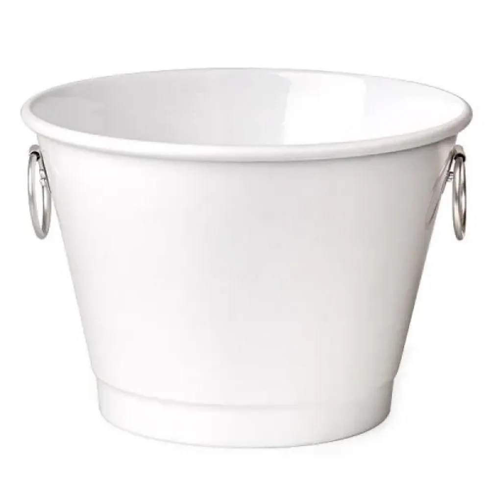 BALDE PARA GELO COM ARGOLAS - BRANCO - 6L-KB-03060