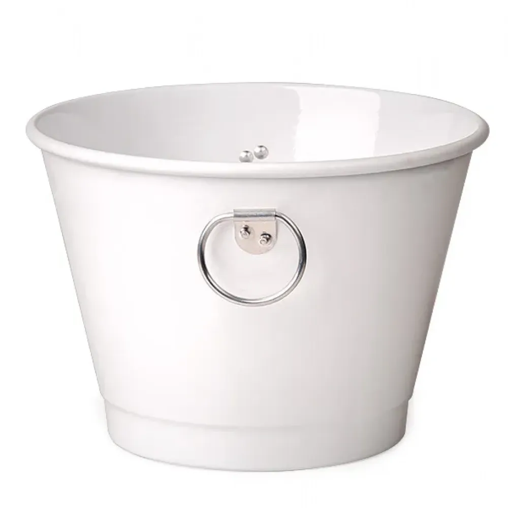 BALDE PARA GELO COM ARGOLAS - BRANCO - 6L