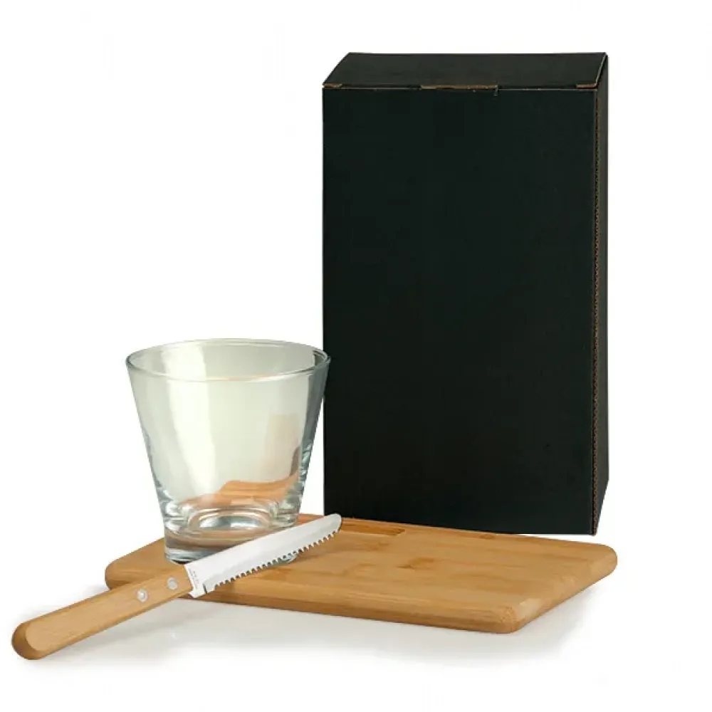 KIT PARA CAIPIRINHA EM BAMBU - 0,35 L - 3 PÇS