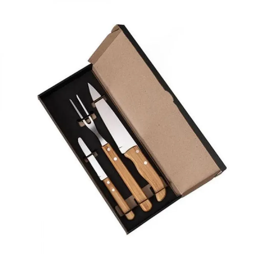 KIT DE FACAS COM TAMANHO 7 , 4  E GARFO - 3 PÇS