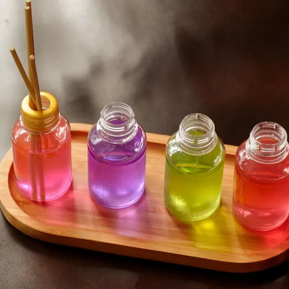 KIT BANDEJA, AROMATIZADOR E ACESSÓRIOS - 4 PÇS - BAMBU