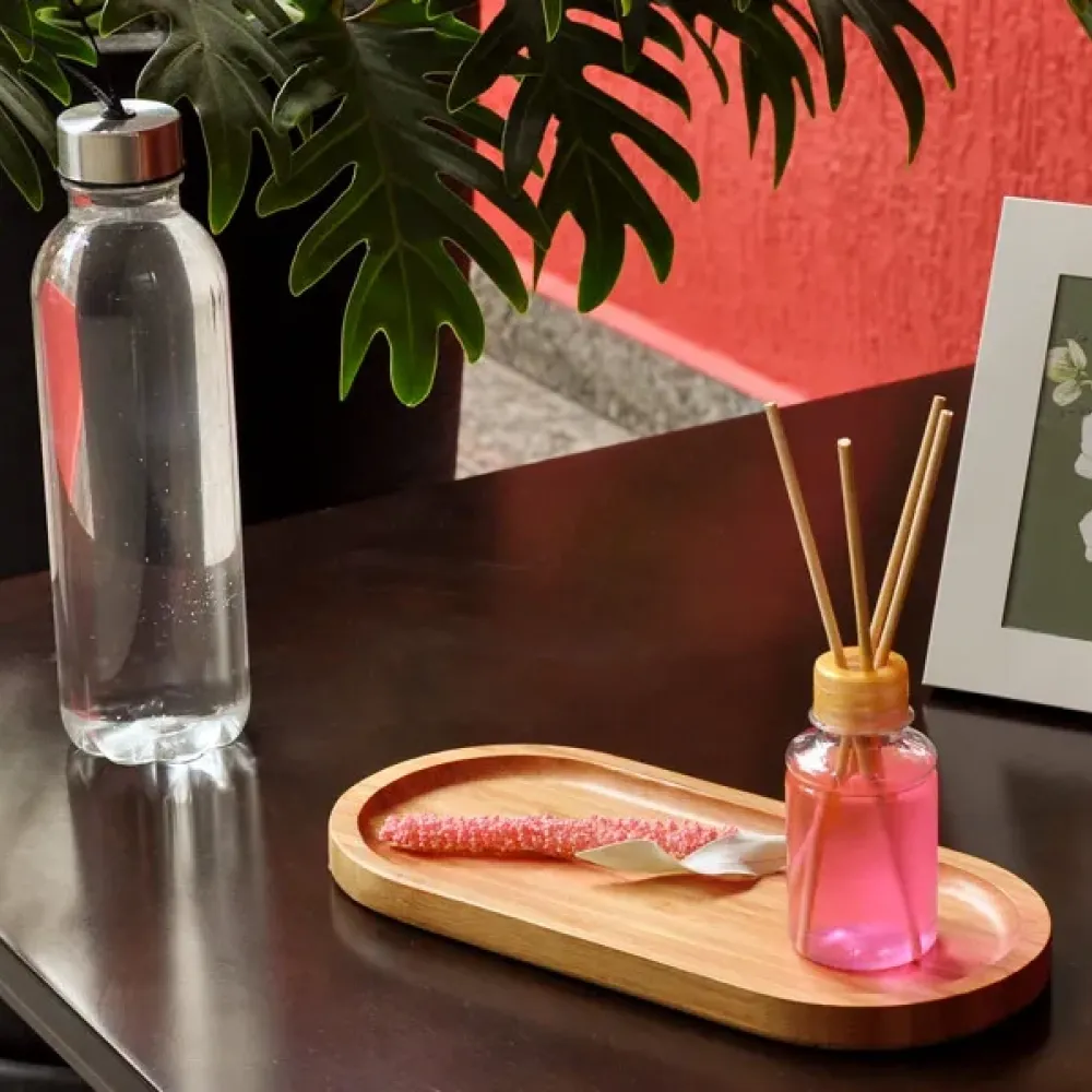 KIT BANDEJA, AROMATIZADOR E ACESSÓRIOS - 4 PÇS - ORQUÍDEA