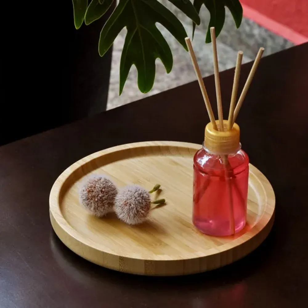 KIT BANDEJA E AROMATIZADOR - 2 PÇS - CEREJA E AVELÃ