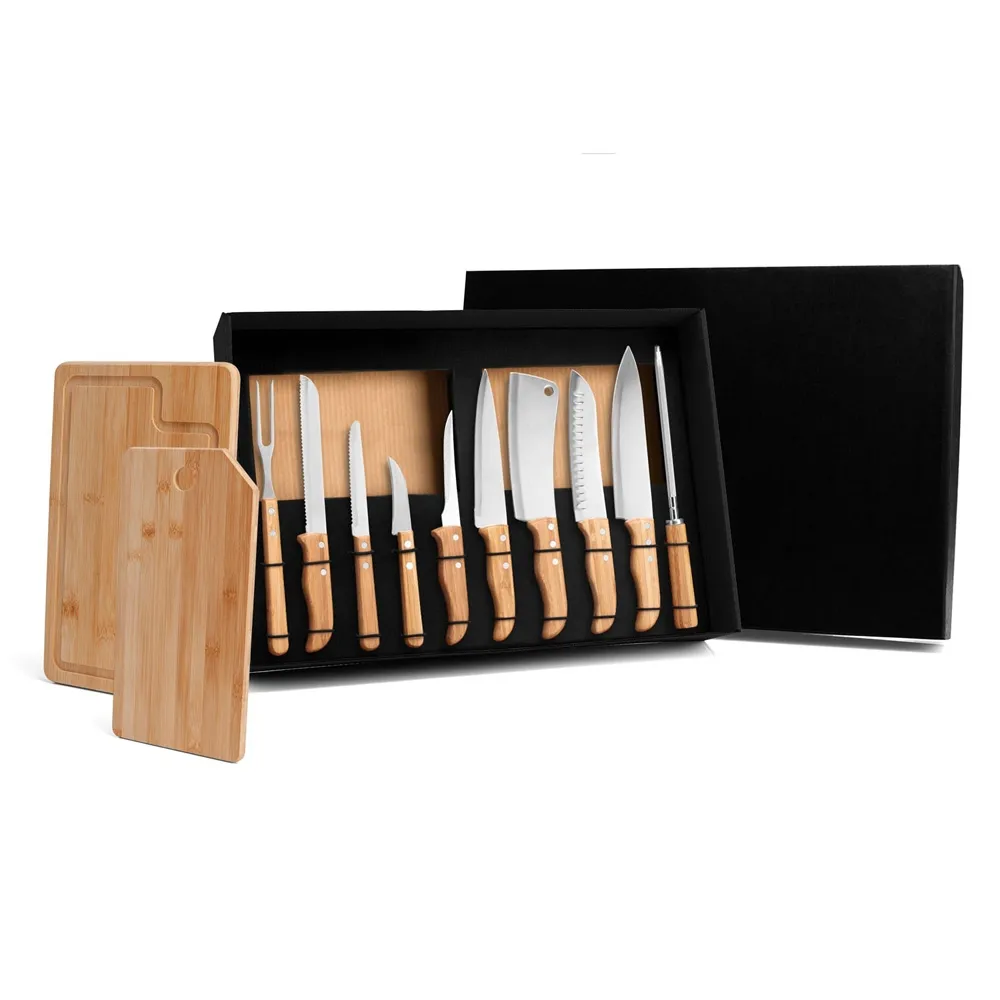 KIT CHURRASCO E COZINHA COM GARFOS E FACAS - 12 PÇS-KT-90027