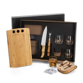 Miniatura de imagem do produto KIT CHURRASCO, WHISKY E TRUCO – 8 PÇS – C/ JOGO DE BARALHO