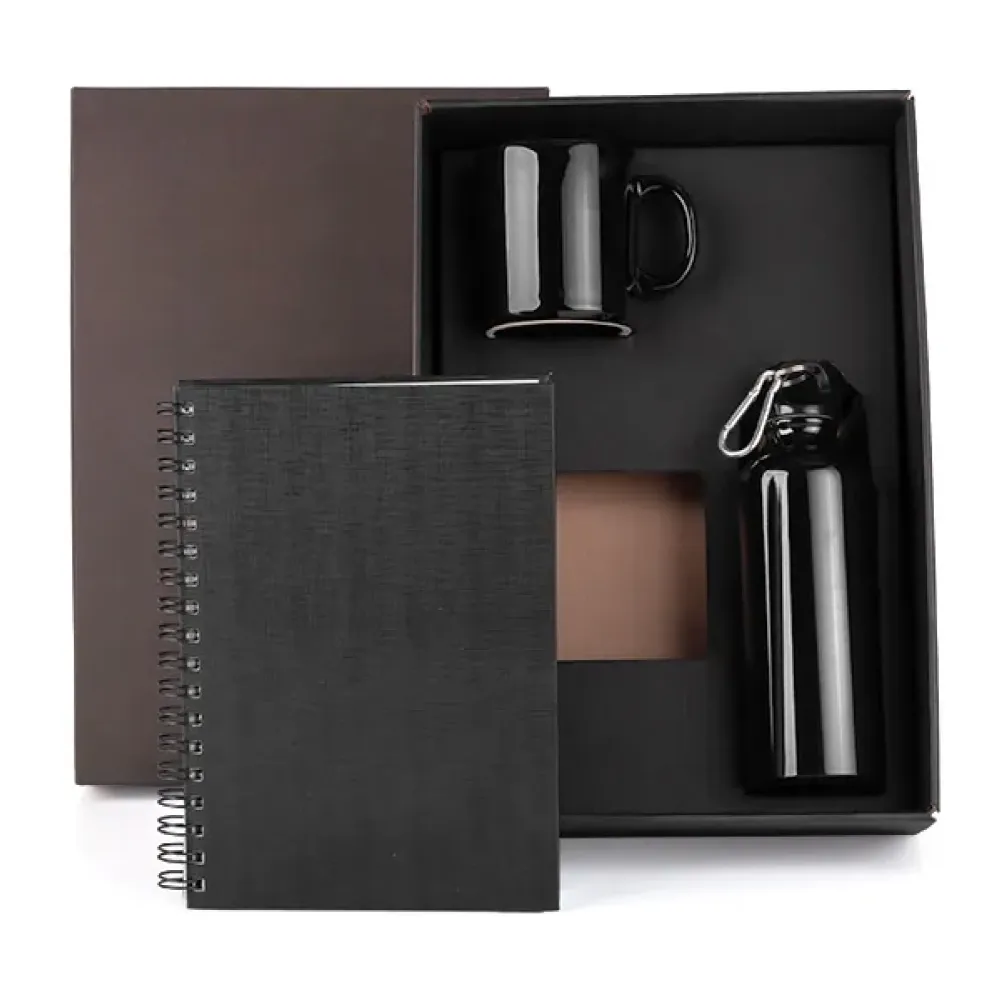 KIT COM SQUEEZE, CANECA E CADERNO – 3 PÇS