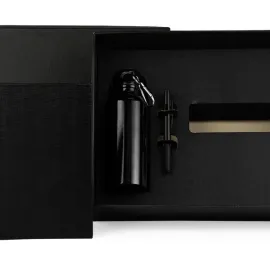 Imagem do produto KIT COM SQUEEZE, CANETA E CADERNO – 3 PÇS