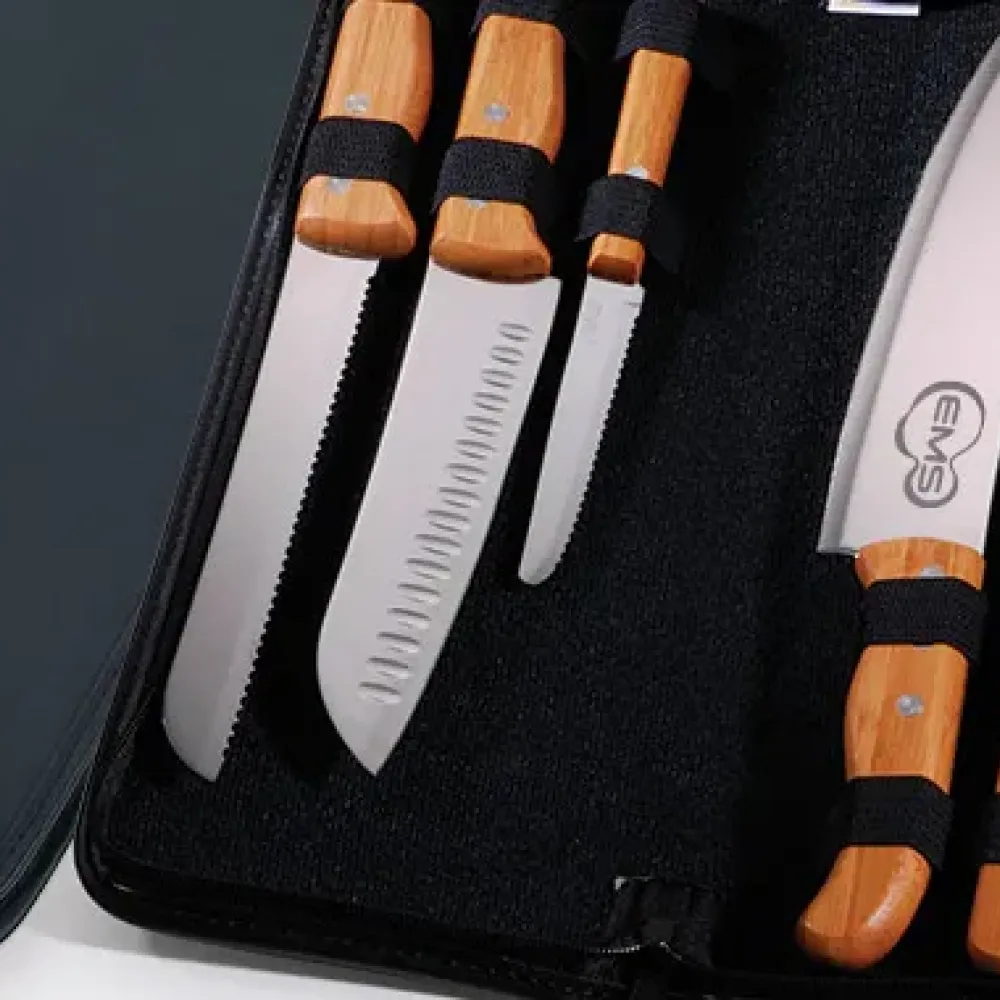 KIT DE FACAS E GARFO COM ESTOJO FRANKFURT - 7 PÇS