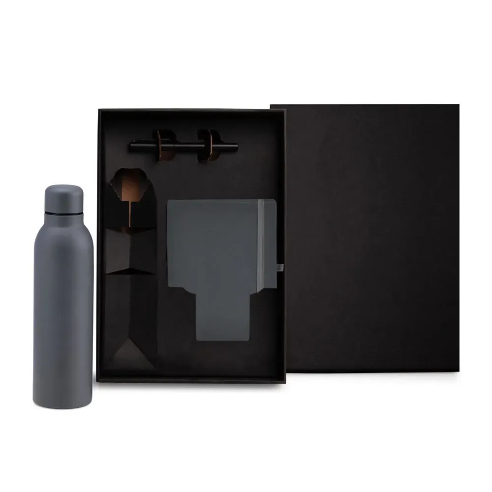 KIT GARRAFA, CADERNO E CANETA - 3 PÇS-KT-90366