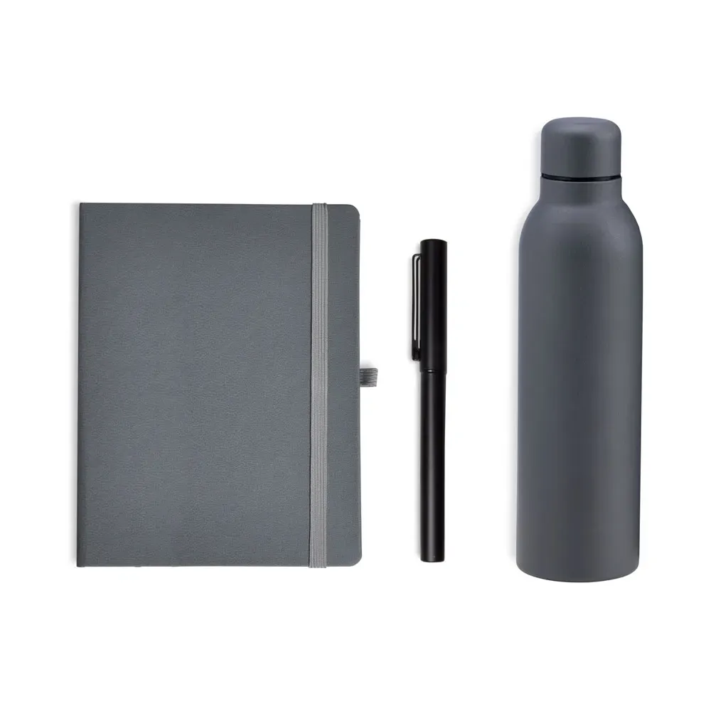 KIT GARRAFA, CADERNO E CANETA - 3 PÇS-KT-90366