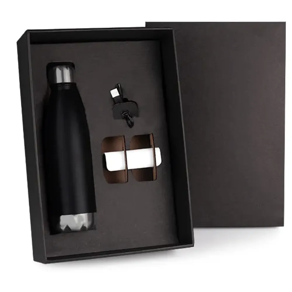 KIT GARRAFA E CARREGADOR PORTATIL - 2 PÇS