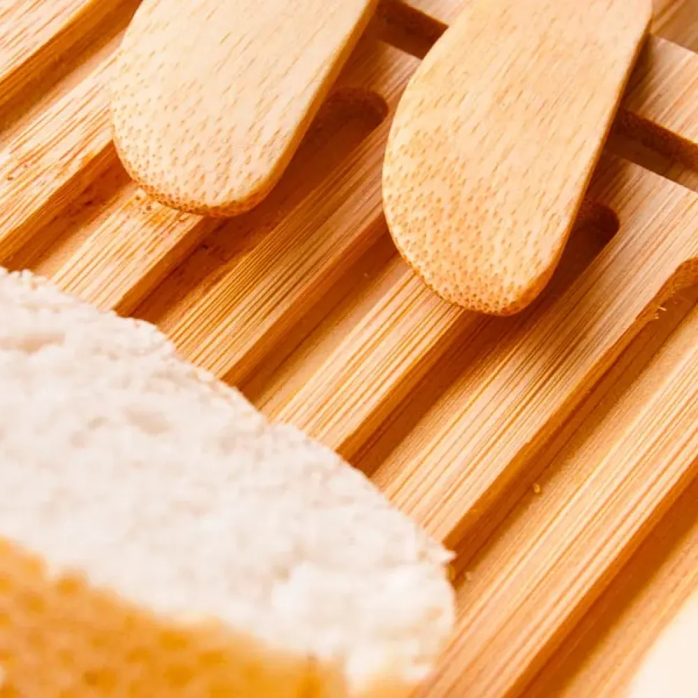 KIT MIGALHEIRA COM FACA E ESPÁTULAS - 4 PÇS MADEIRA